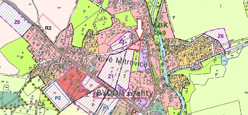 Prodej pozemku pro bydlení, Nové Mitrovice, 1216 m2
