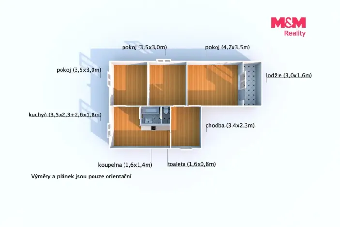 Prodej bytu 3+1, Rovná, 63 m2