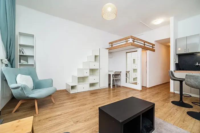 Pronájem bytu 1+kk, Praha - Žižkov, Fibichova, 32 m2