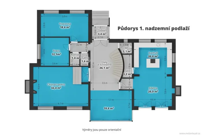 Prodej rodinného domu, Jesenice - Osnice, Růžová, 431 m2