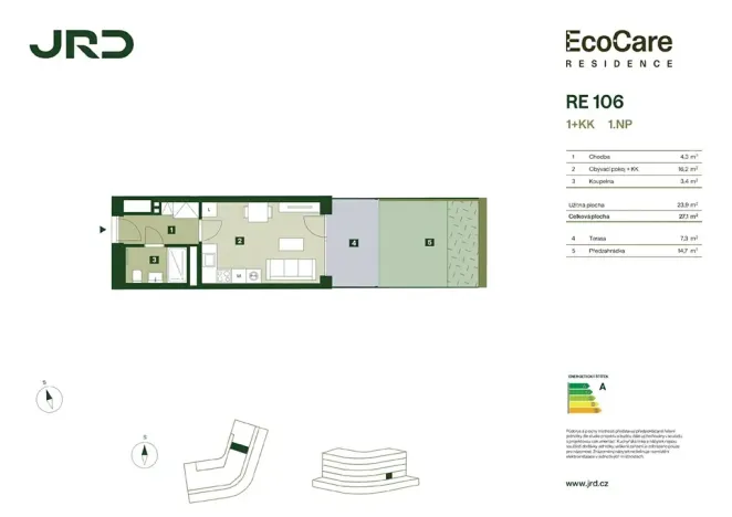 Prodej bytu 1+kk, Praha - Hostivař, Dolnoměcholupská, 27 m2