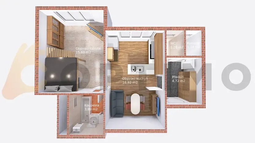 Prodej bytu 1+1, Praha - Libeň, Zenklova, 44 m2