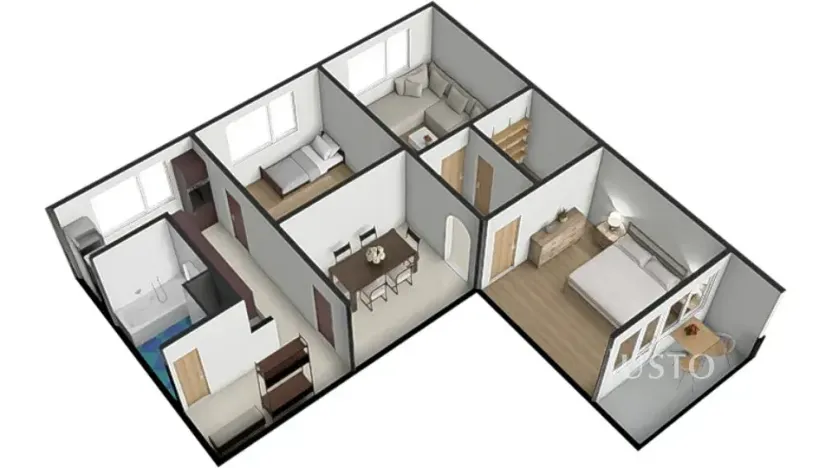 Prodej bytu 3+1, Strakonice, Sídliště 1. máje, 74 m2