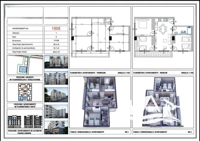 Prodej bytu 3+1, Kavaja, Albánie, 107 m2