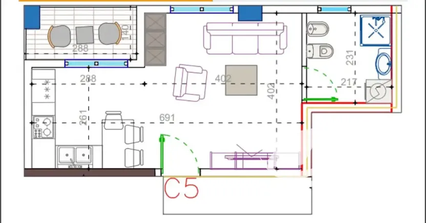 Prodej bytu 1+kk, Kavaja, Albánie, 44 m2