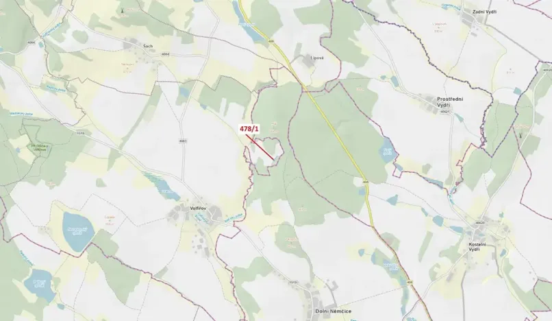 Dražba lesa, Volfířov, 710 m2