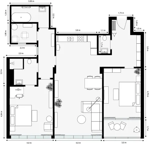 Prodej bytu 4+kk, Praha - Dejvice, Zelená, 125 m2