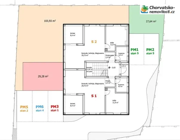 Prodej bytu 2+kk, Stara Novalja, Chorvatsko, 56 m2