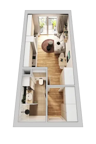 Prodej bytu 1+kk, Milovice, Topolová, 25 m2