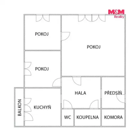 Prodej bytu 3+1, Orlová - Lutyně, Polní, 65 m2