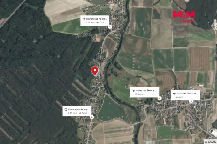 Prodej pozemku pro bydlení, Skorkov, 554 m2