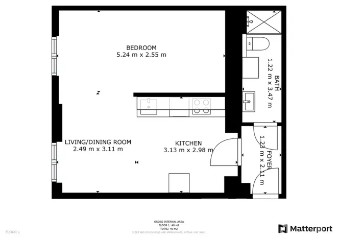 Pronájem bytu 1+kk, Praha - Libeň, Františka Kadlece, 37 m2