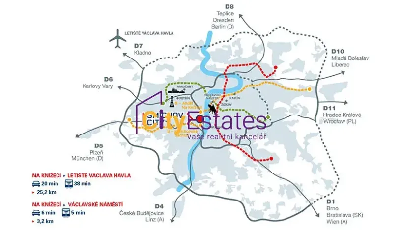 Pronájem bytu 2+kk, Praha - Smíchov, Nádražní, 56 m2