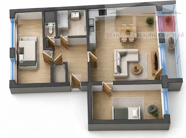 Prodej bytu 3+kk, Praha - Libeň, Podvinný mlýn, 76 m2