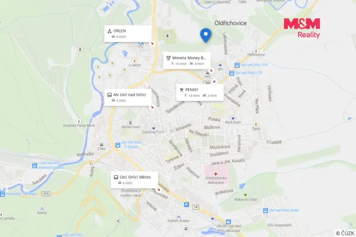 Prodej zahrady, Ústí nad Orlicí, 510 m2