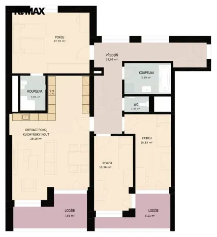 Prodej bytu 4+kk, Praha - Žižkov, Olgy Havlové, 105 m2