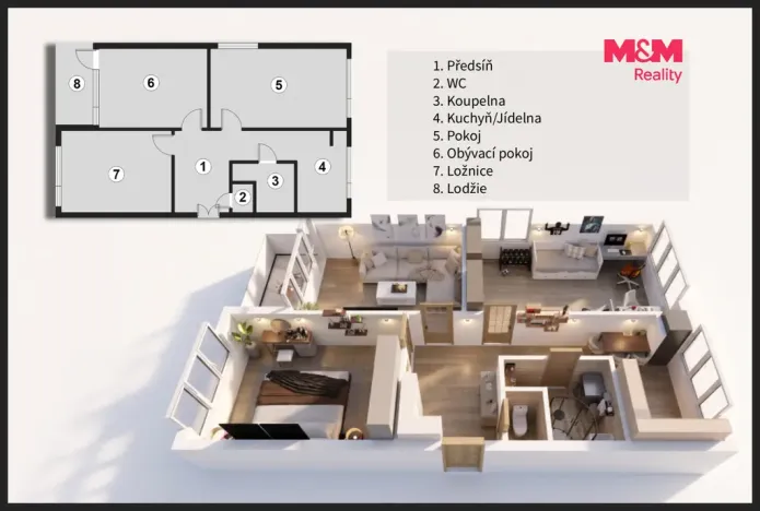 Prodej bytu 3+1, Rakovník - Rakovník II, Průběžná, 76 m2