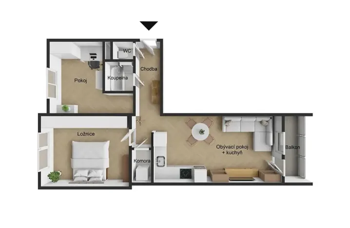 Prodej bytu 3+kk, Ostrava, Otakara Jeremiáše, 61 m2