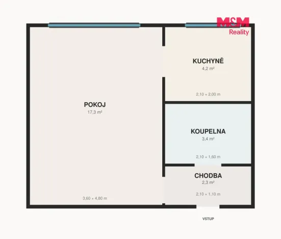 Prodej bytu 1+1, Ostrava - Moravská Ostrava, Nádražní, 29 m2