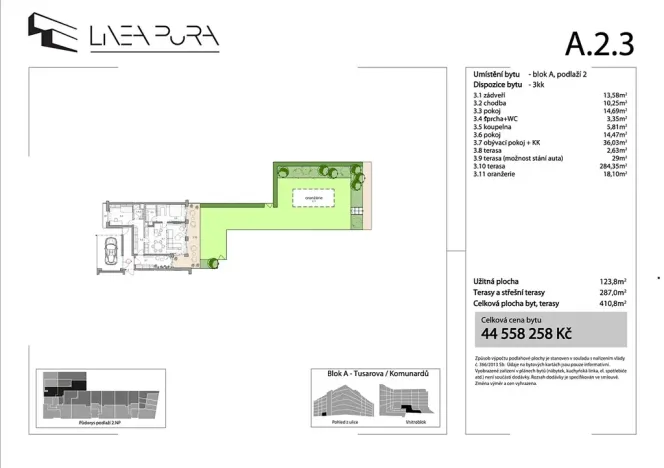 Prodej bytu 3+kk, Praha - Holešovice, Komunardů, 123 m2