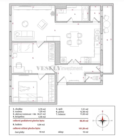 Prodej bytu 3+1, Louny, Poděbradova, 72 m2