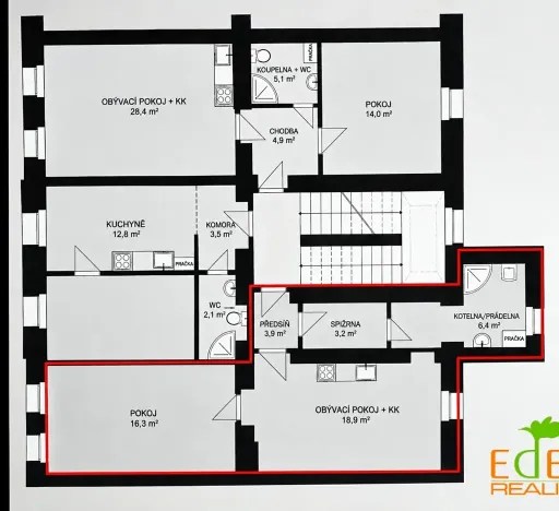 Pronájem bytu 2+kk, Plzeň, Úslavská, 50 m2