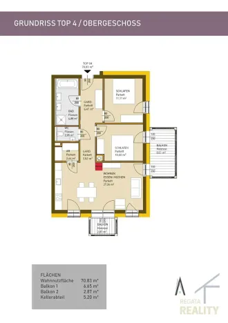Prodej bytu 3+kk, Tauplitz, Rakousko, 71 m2