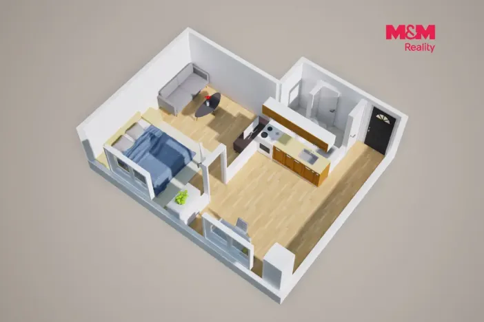 Prodej bytu 1+1, Ústí nad Labem, Kmochova, 33 m2