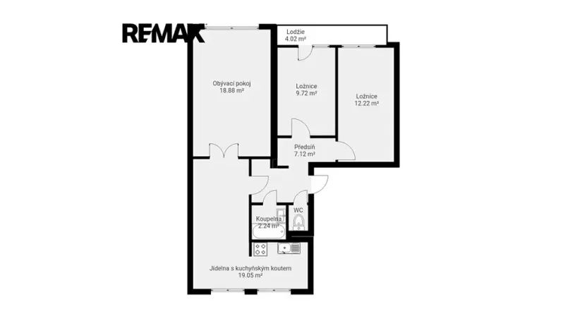 Pronájem bytu 3+1, Praha - Záběhlice, Bělčická, 74 m2