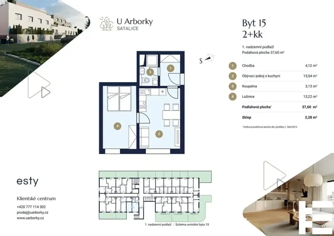 Prodej bytu 2+kk, Praha - Satalice, Za Novákovou zahradou, 36 m2