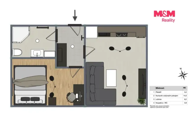 Prodej bytu 2+kk, Kovanice, 30 m2