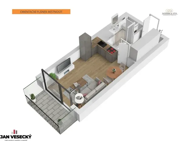 Prodej bytu 1+kk, Plzeň, Železná, 37 m2