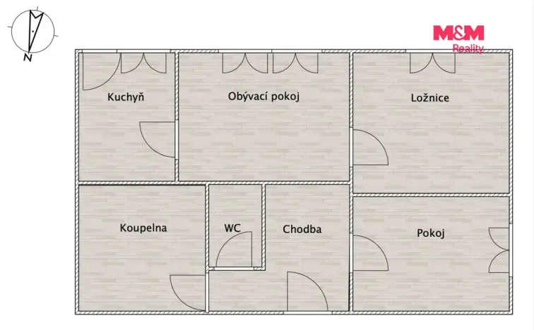 Pronájem bytu 3+1, Praha - Prosek, Jablonecká, 69 m2
