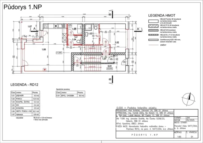 Pronájem bytu 2+kk, Jihlava, Na Nivách, 58 m2