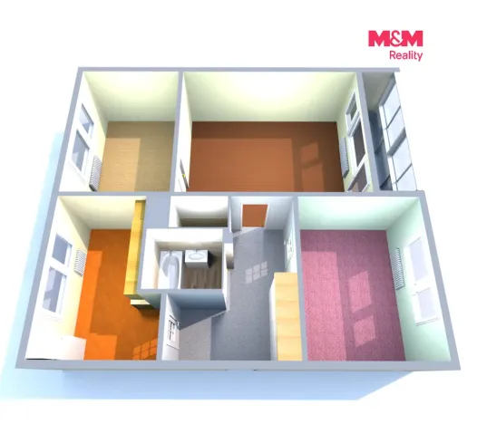 Prodej bytu 3+1, Česká Lípa, Jihlavská, 70 m2