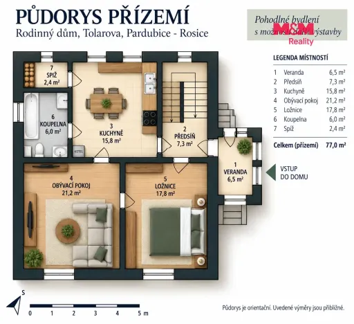 Prodej rodinného domu, Pardubice - Rosice, Tolarova, 145 m2