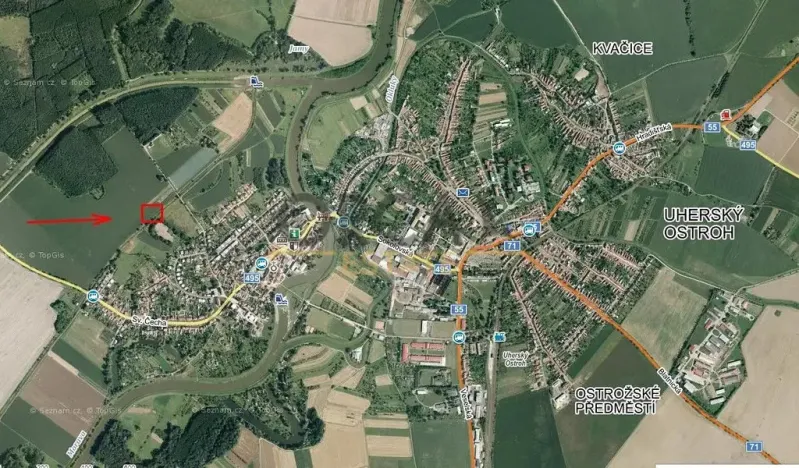 Prodej pole, Uherský Ostroh, 552 m2