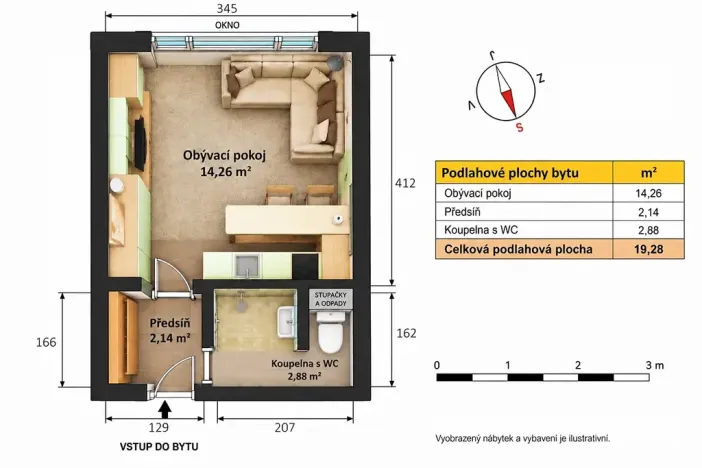 Prodej bytu 1+kk, Písek, 17. listopadu, 19 m2
