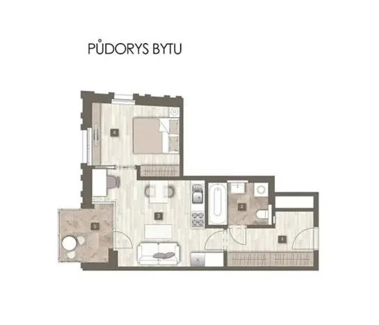 Pronájem bytu 2+kk, Praha - Stodůlky, Mukařovského, 43 m2