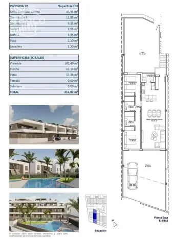 Prodej rodinného domu, Pilar de La Horadada, Alicante, Španělsko, 102 m2