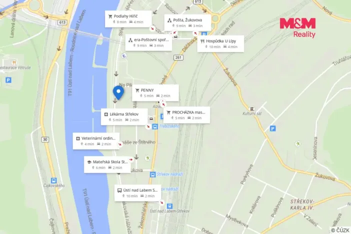 Pronájem bytu 2+kk, Ústí nad Labem - Střekov, Střekovské nábřeží, 44 m2