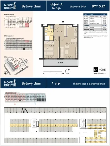 Pronájem bytu 2+kk, Praha, Polaneckého, 52 m2