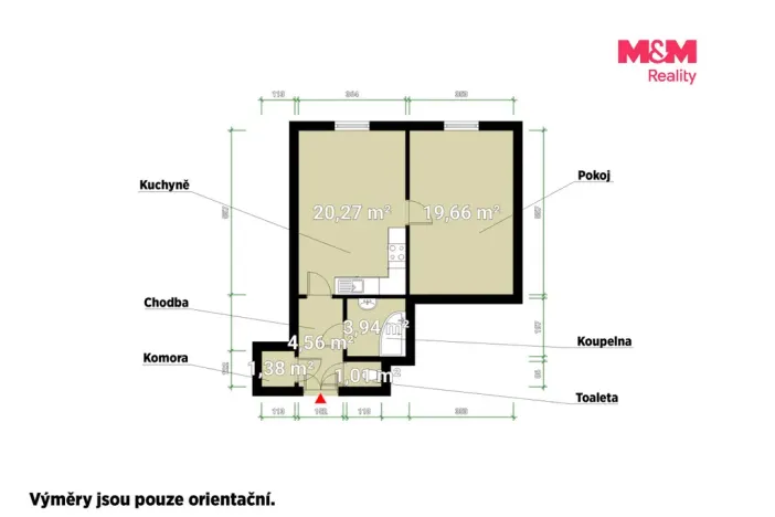 Pronájem bytu 2+kk, Plzeň - Jižní Předměstí, Čechova, 52 m2
