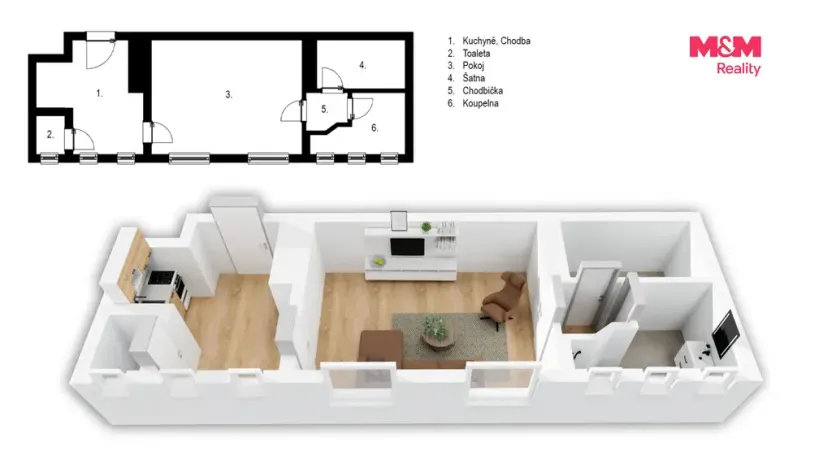 Prodej bytu 1+kk, Pardubice - Zelené Předměstí, Sladkovského, 31 m2