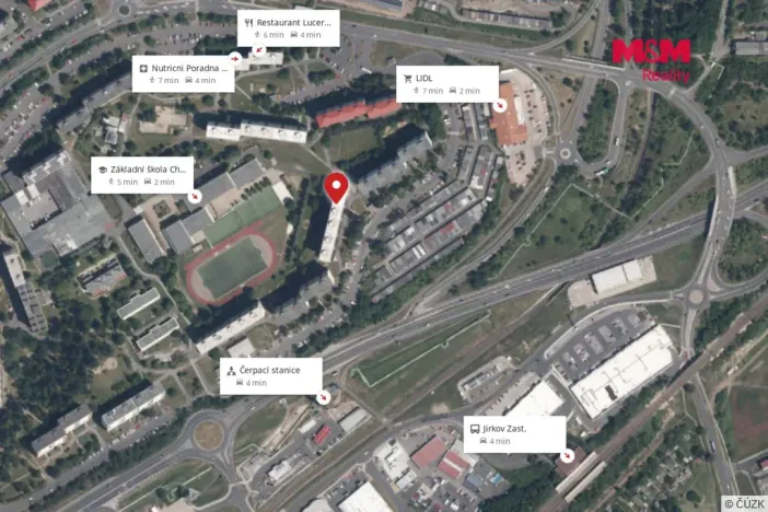 Prodej bytu 1+1, Chomutov, Jirkovská, 36 m2