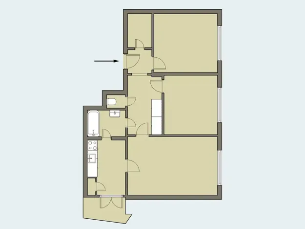 Prodej bytu 3+1, Brno, Merhautova, 67 m2