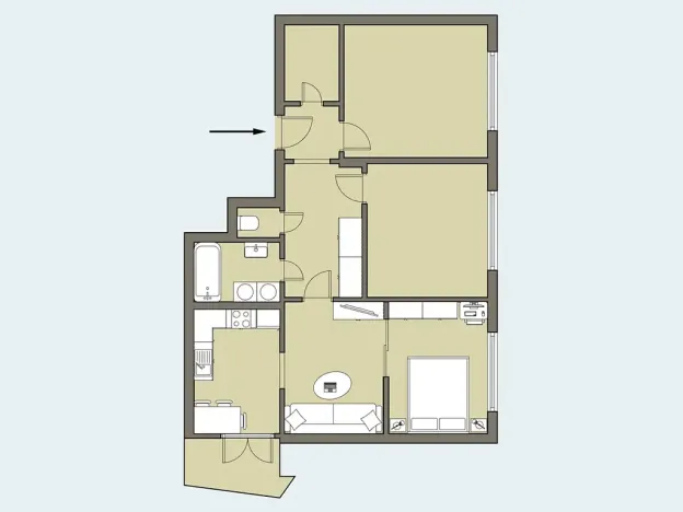Prodej bytu 3+1, Brno, Merhautova, 67 m2