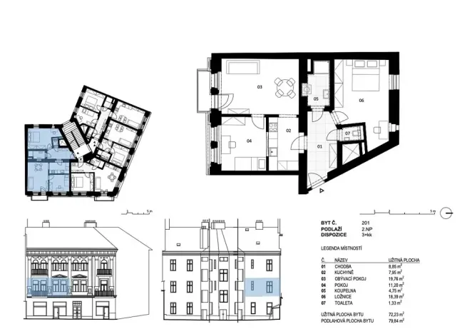Prodej bytu 3+kk, Praha - Vršovice, Moskevská, 72 m2