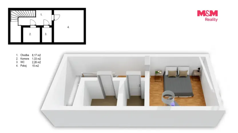 Prodej bytu 2+kk, Praha - Žižkov, Nad Ohradou, 63 m2