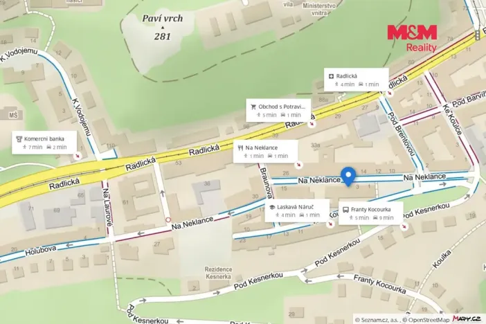 Pronájem bytu 2+kk, Praha - Smíchov, Na Neklance, 58 m2